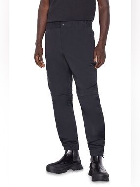 FRAME Men's Black Convertible Cargo Jogger Pants/ Shorts